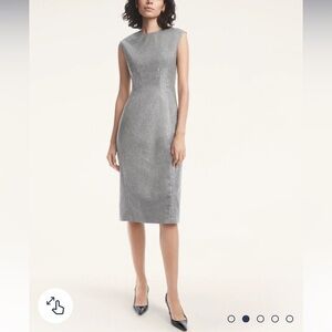 NWT Brooks Brothers Flannel Metallic Sheath Dress